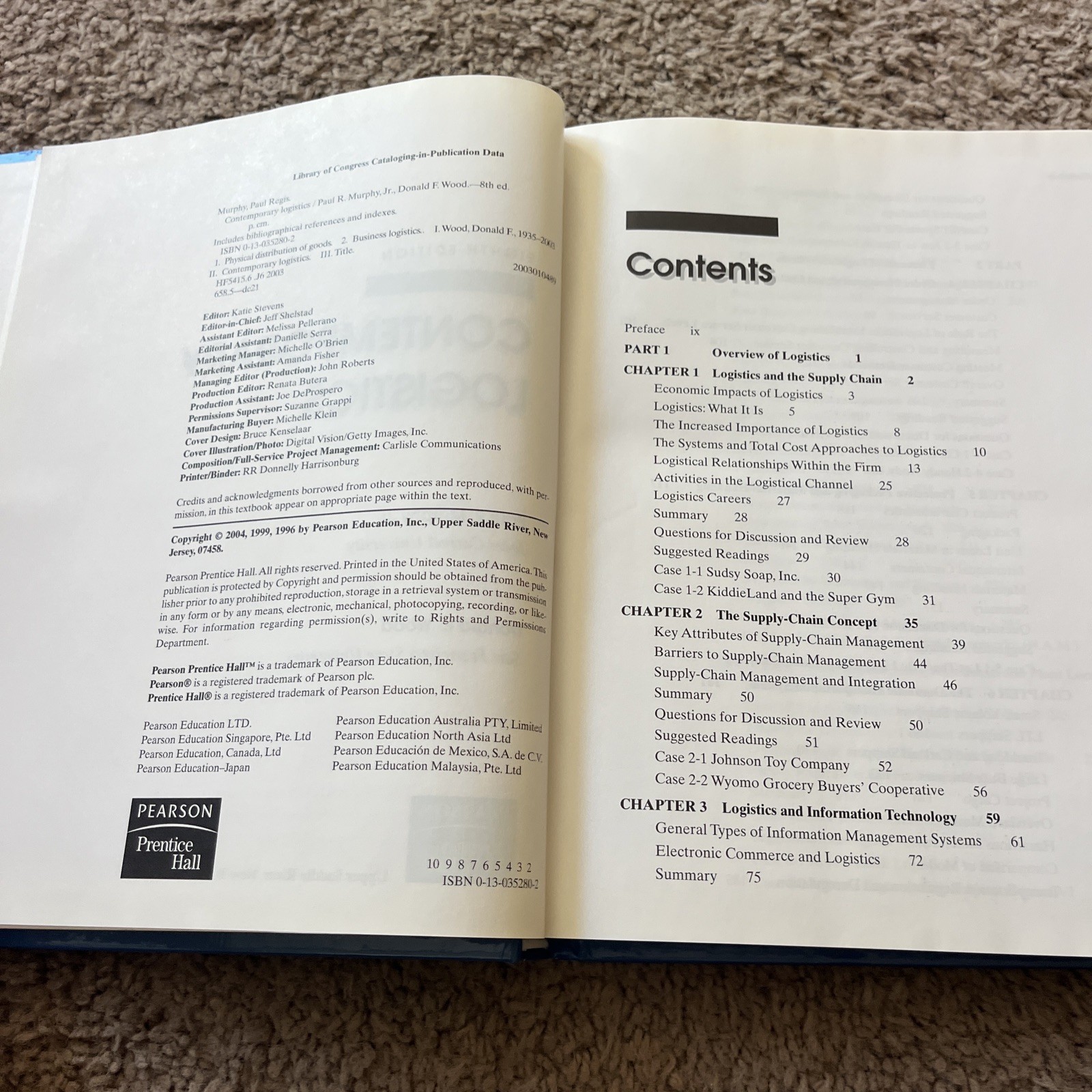 Contemporary Logistics by Donald Wood and Paul R. Murphy Jr. (2003, Hardcover)