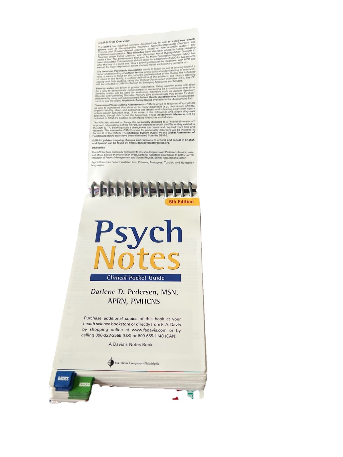PsychNotes : Clinical Pocket Guide by Darlene D. Pedersen (2017, Spiral) 5th Ed.
