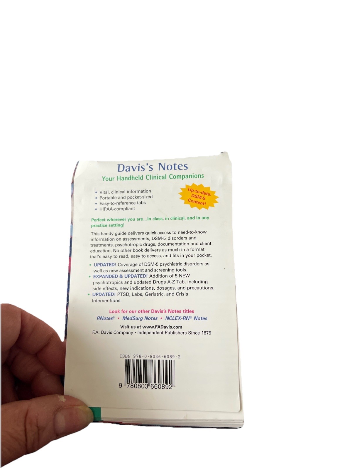 PsychNotes : Clinical Pocket Guide by Darlene D. Pedersen (2017, Spiral) 5th Ed.