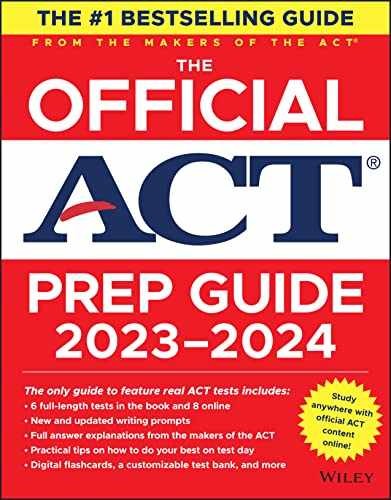 The Official ACT Prep Guide 2023-2024: Book + – Paperback, by ACT – Acceptable n