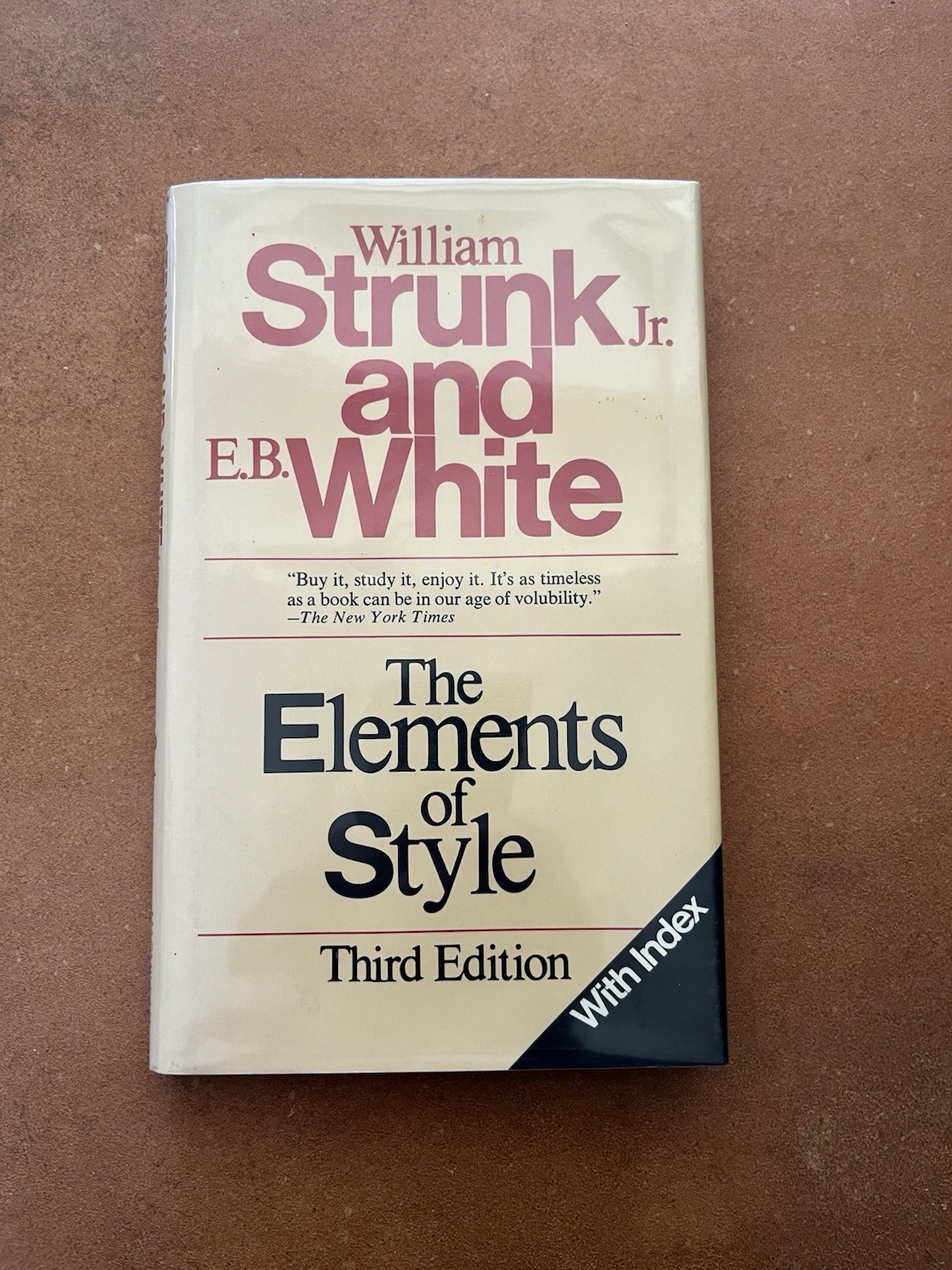 VTG Nice! The Elements of Style by William Strunk & E.B. White Hardback Third Ed