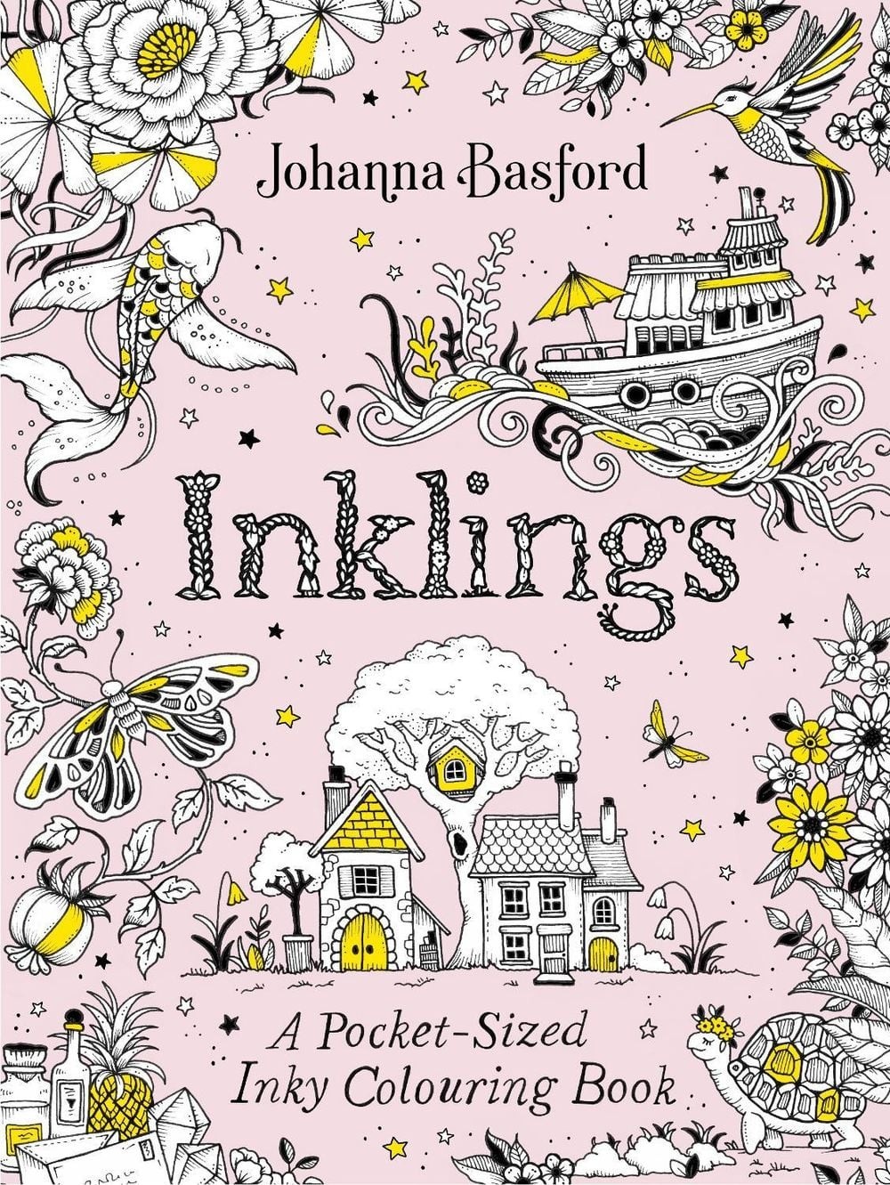 Inklings: A Pocket-Sized Inky Colouring Book by Johanna Basford Paperback Book