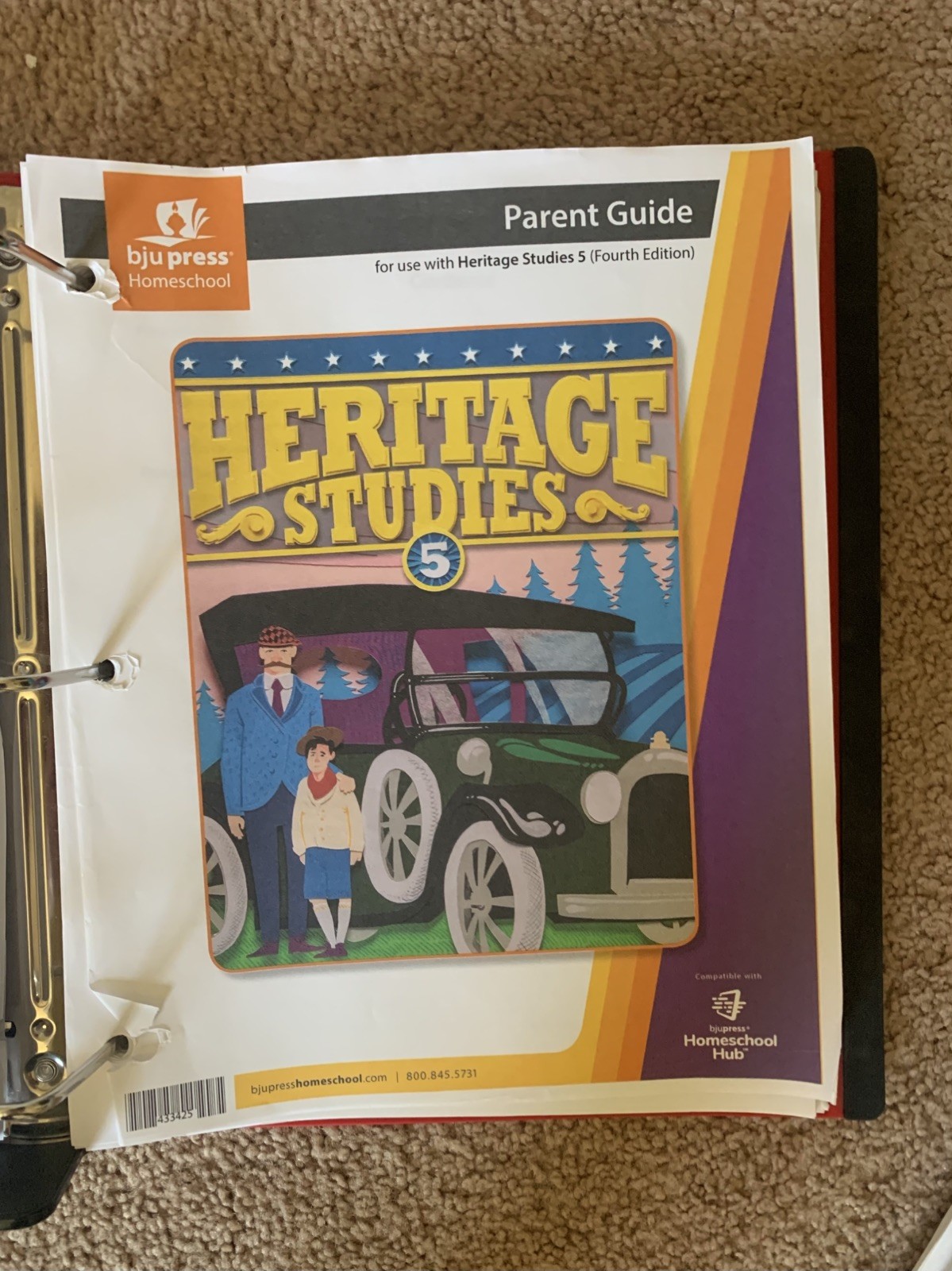 BJU Press Heritage Studies 5 Student Handouts + Parent Guide Homeschool Books 4E