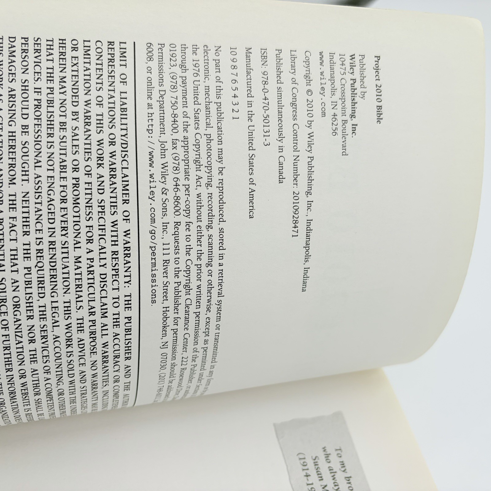 Project 2010 Bible Paperback by Elaine Marmel