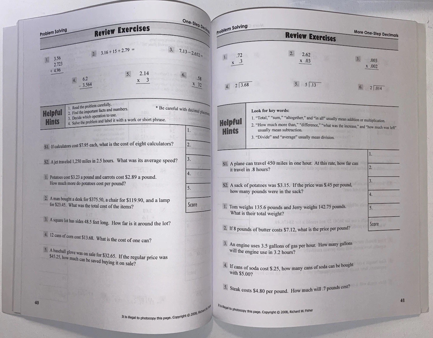 Mastering Essential Math Skills Middle School & Problem Solving Grade 4-6 Books