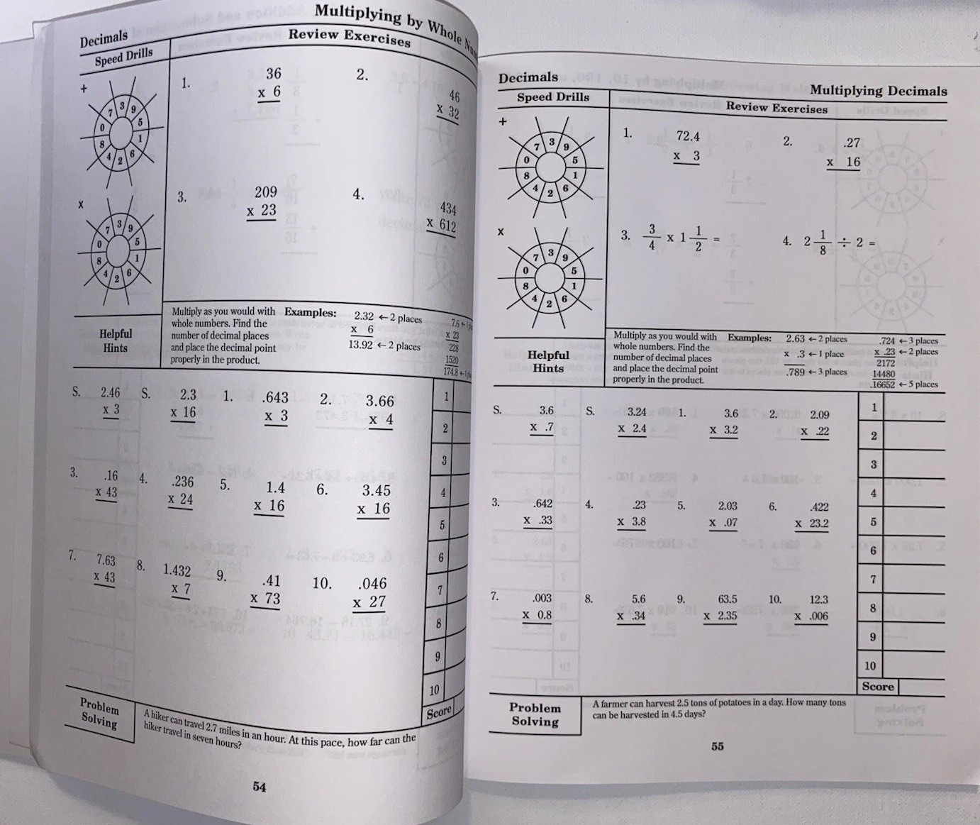 Mastering Essential Math Skills Middle School & Problem Solving Grade 4-6 Books