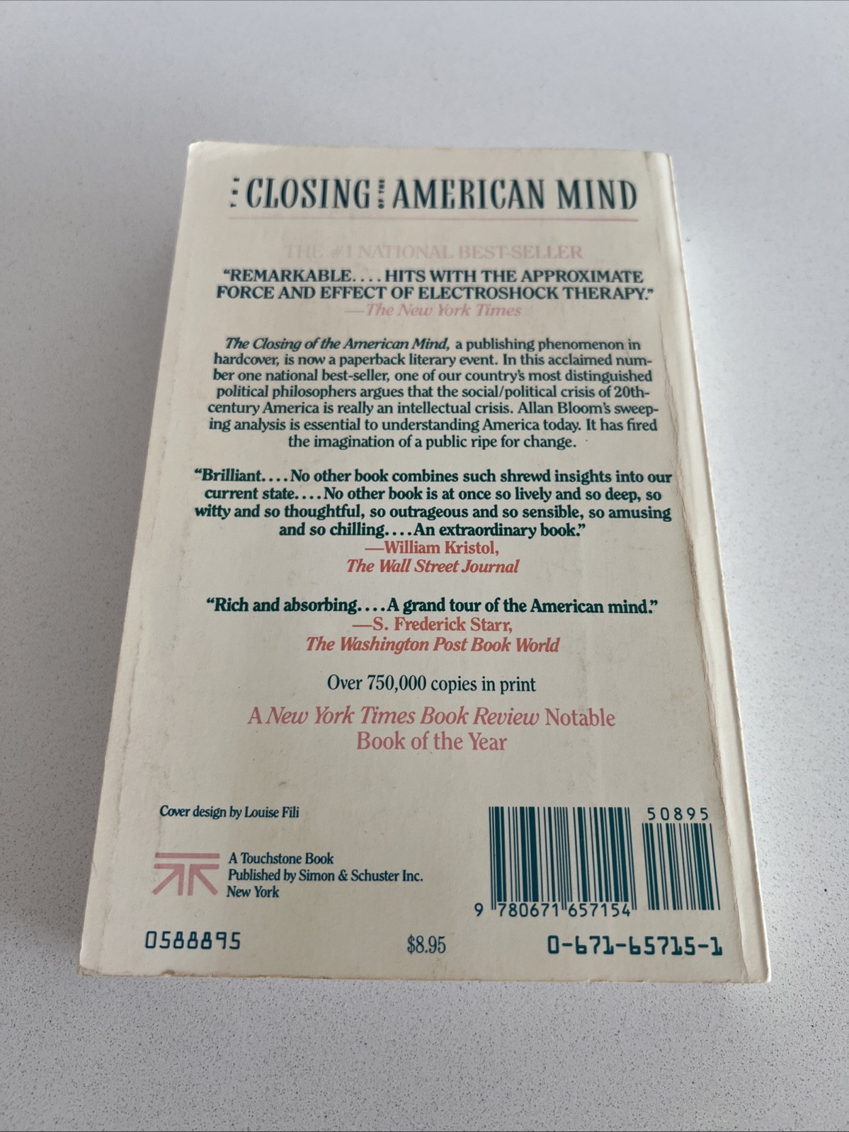 The Closing of the American Mind by Bellow, Saul,Bloom, Allan,