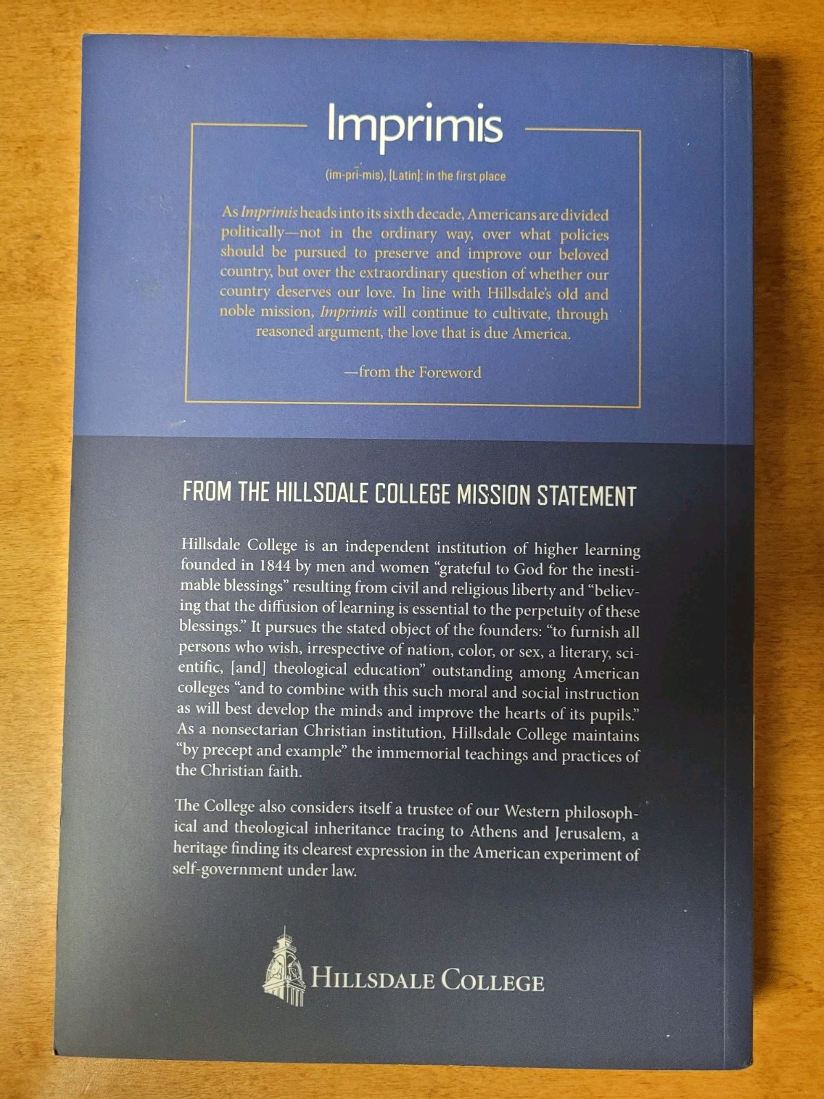Imprimis 50th Anniversary Collection – Hillsdale College – Douglas A. Jeffrey PB