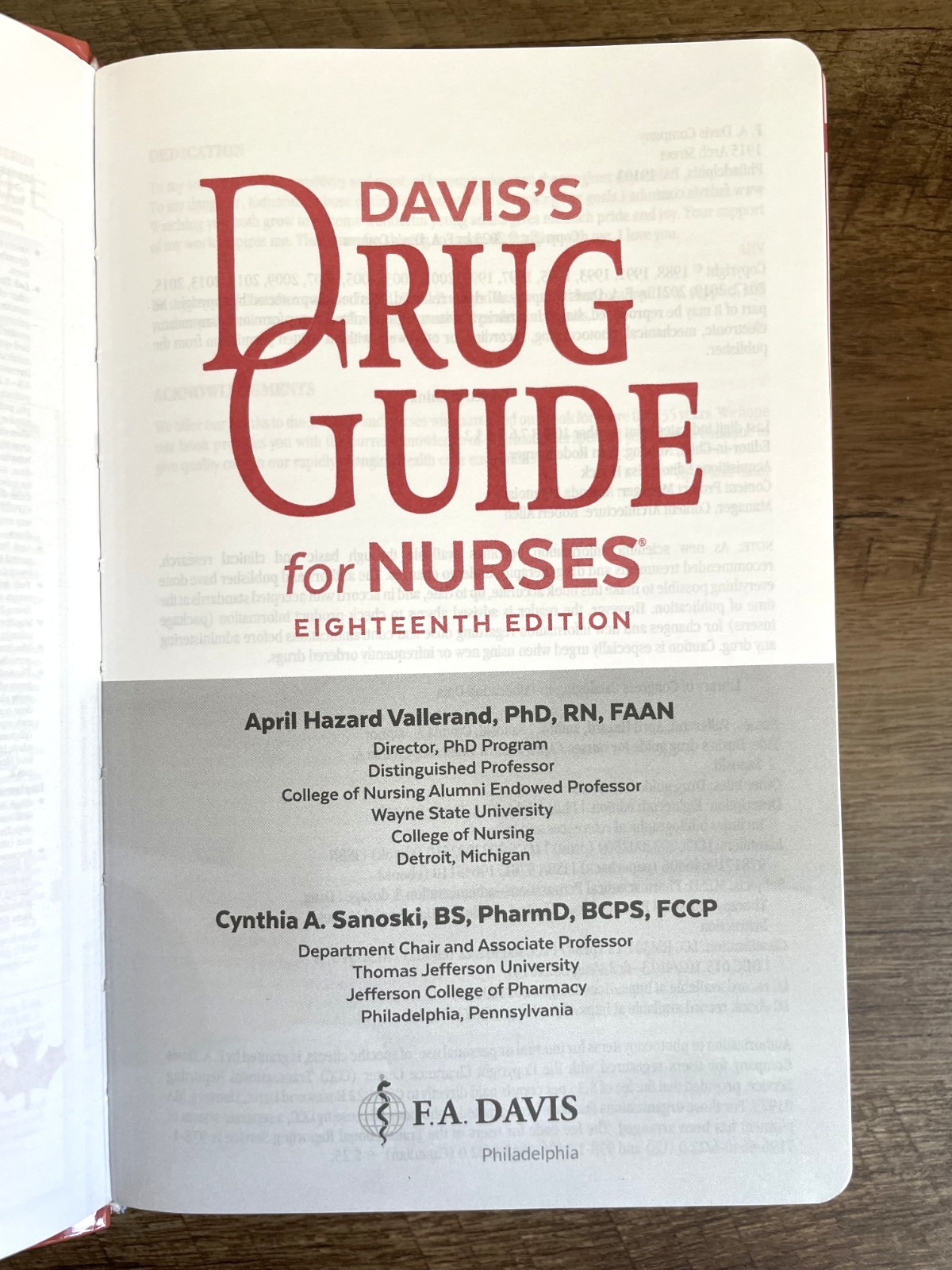Davis’s Drug Guide for Nurses – Paperback, by Vallerand PhD RN – Very Good