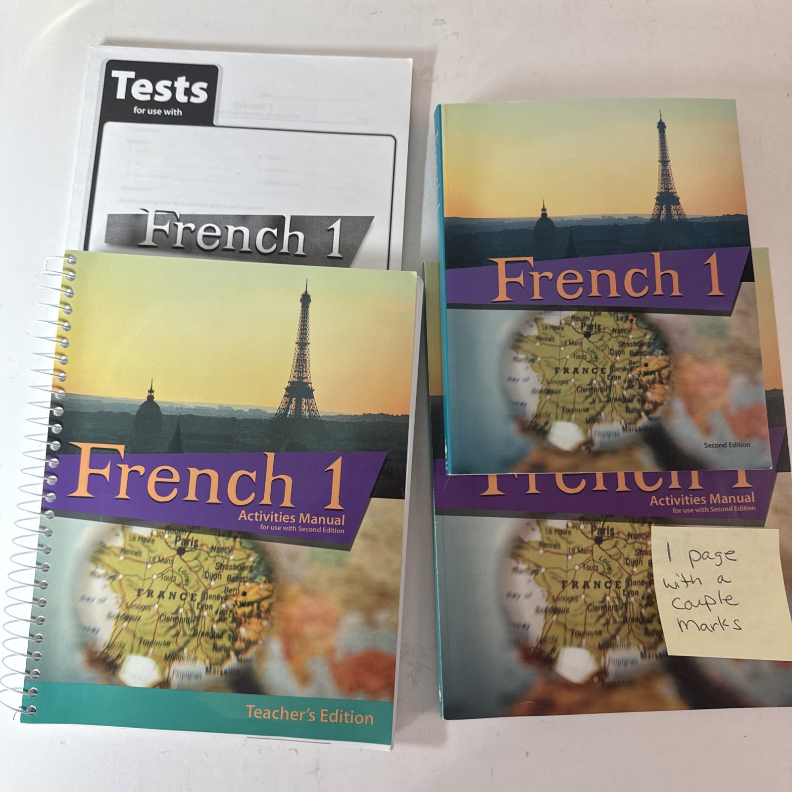 BJU French 1, 2nd Ed,Student Textbook, Activities Manual, Activity Teacher, Test